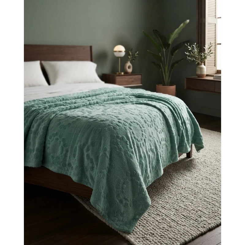 Cobertor Providencia Ligero Matrimonial Premium Térmico Saphiregofrado 880 G Turquesa