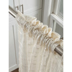Juego De Cortinas 2 Paneles 2.50x1.95 De Ventana Transparent Beige