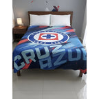 Frazada Matrimonial Providencia  De Equipos. Cruz Azul Azul