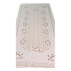 Mantel Calado Leonora 1.5×2.5 M | Elegancia Total Marrón Claro Calado Cafe