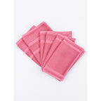 Juego De Toallas De Microfibra  Premium Absorbentes Y Suaves Rosa Cuerpo-manos Y Facial Rosa Chlicle Lisa