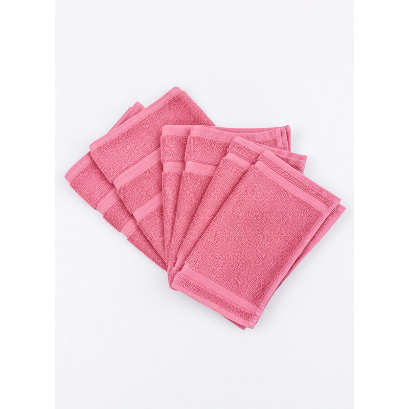 Juego De Toallas De Microfibra  Premium Absorbentes Y Suaves Rosa Cuerpo-manos Y Facial Rosa Chlicle Lisa