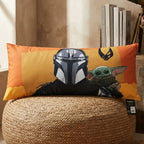 Almohada Providencia Super Jumbo The Mandalorian Doble Vista Naranja
