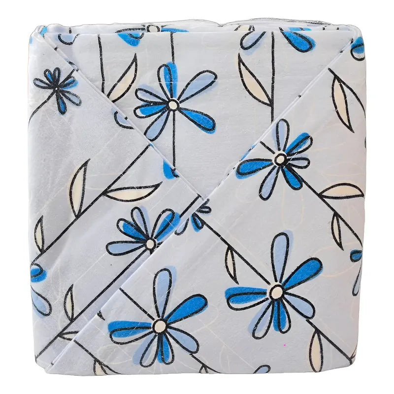 Juego De Sabanas Franela Mariol 100% Algodón Matrimonial Azul Claro