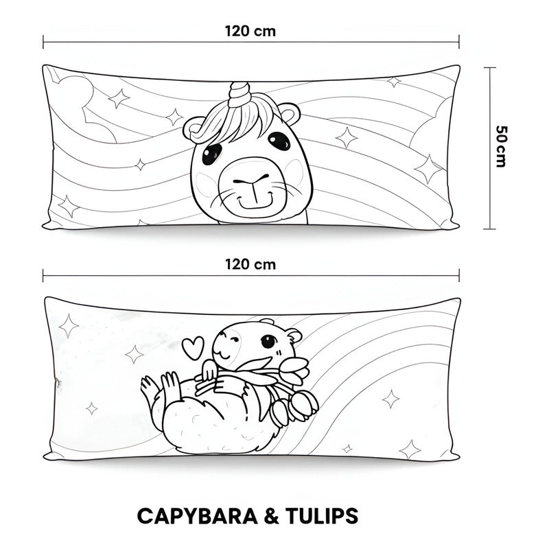 Almohada Providencia Super Jumbo Capybaras Rosa