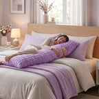 Almohada Providencia Super Jumbo Piel Jacquard Suave Lavanda
