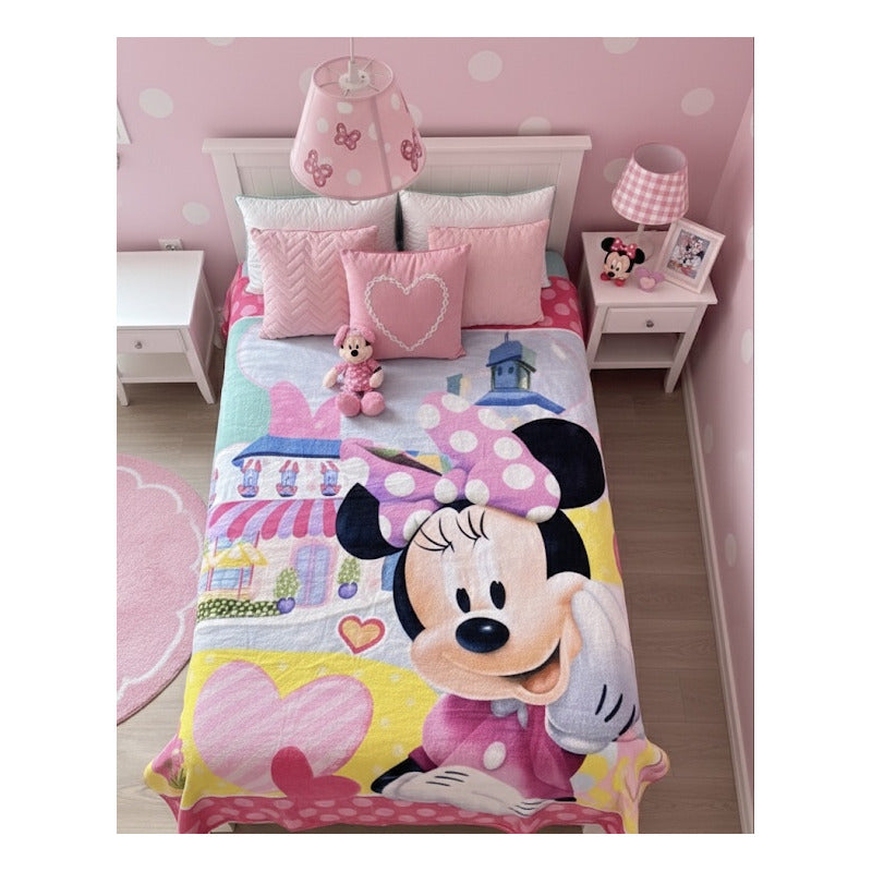 Frazada Providencia Disney Matrimonial Super Calientita Minnie Rosa