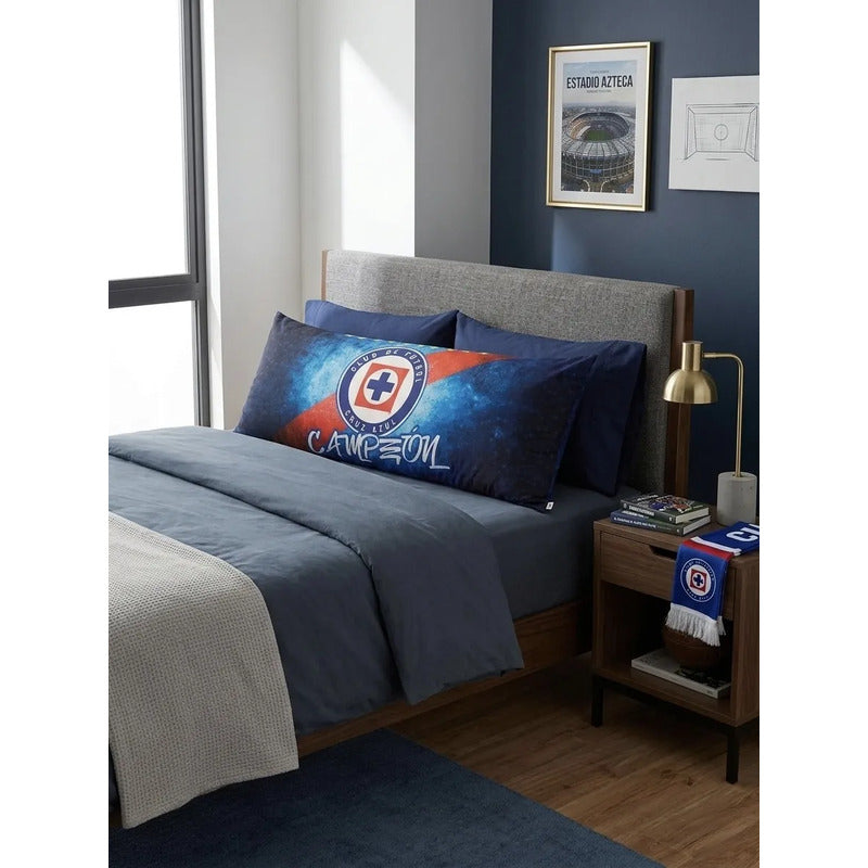 Almohada Providencia Super Cruz Azul Hang Tag Azul Acero