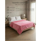 Cobertor Frazada Matrimonial Ligera Super Suave Y Calientita Espiga 700 G Rosa Claro