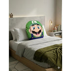 Almohada Providencia Abrazable Mario Bros De Luigi Suave Verde Lima