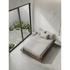 Juego De Sabanas King Size Leonora Percal Algodón 144h Lisas Gris Gris Liso