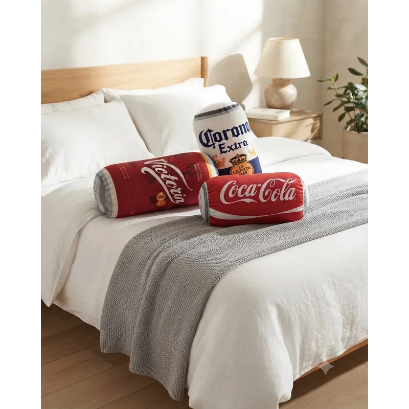 Almohada Providencia Pack De Latas: Corona, Victoria Y Coca Rojo