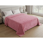Cobertor Frazada Matrimonial Ligera Super Suave Y Calientita Espiga 700 G Rosa Claro