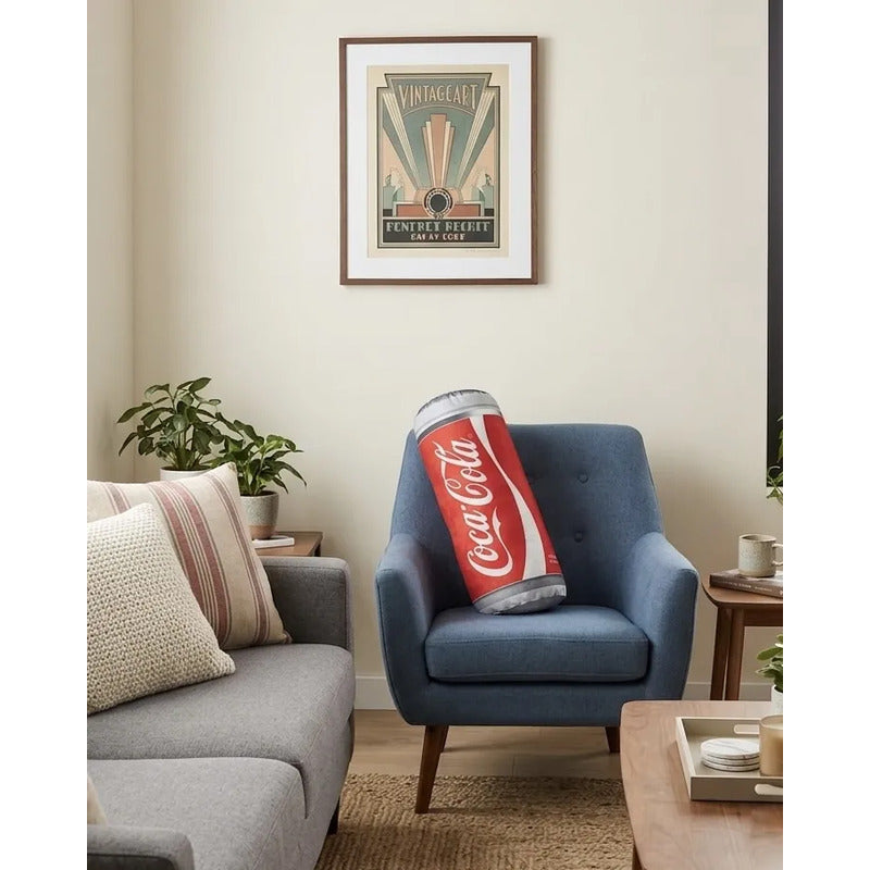 Almohada Providencia De Lata Coca Cola Super Esponjosa Suave Rojo