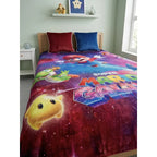 Frazada Matrimonial Providencia Mario Bros Galaxia Srp Suave Mario En El Aire Azul Oscuro