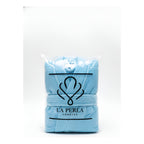Bata De Baño Leonora Rasurada 100% Algodón Super Absorbente Celeste Azul Cielo M-l