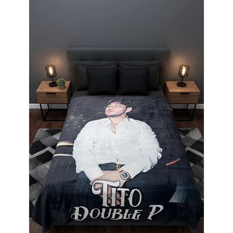 Frazada Matrimonial Providencia De Artistas Super Suave Tito Double P Negro