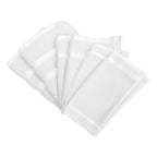 Juego De Toallas De Microfibra  Premium Absorbentes Y Suaves Blanco Cuerpo-manos Y Facial Blanca Lisa