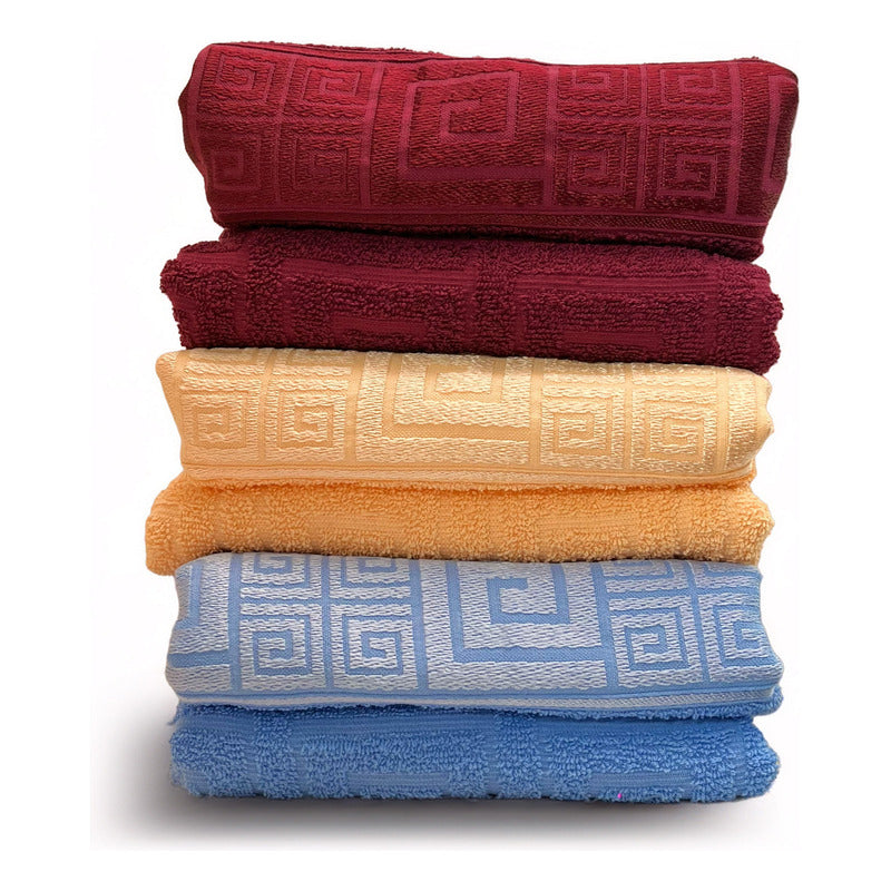 Tallas De Medio Baño 100% Algodón Super Absorbente Maya Azul Colección 3
