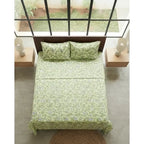 Juego De Sabanas Franela Mariol 100% Algodón Matrimonial Verde Claro Floresta Verde Claro