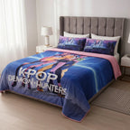 Cobertor Providencia De Borrega Demon Hunters Matrimonial Las Guerreras K-pop Violeta 500 G