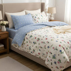 Funda De Edredón Duvet Matrimonial 2 Vistas 100% ALG Premium Azul Claro