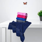 Toalla Baño Completo 100% Algodón Super Absorbente, Set-5pzs Rosa Chicle Lisa