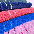 Toalla Baño Completo 100% Algodón Super Absorbente, Set-5pzs Rosa Chicle Lisa