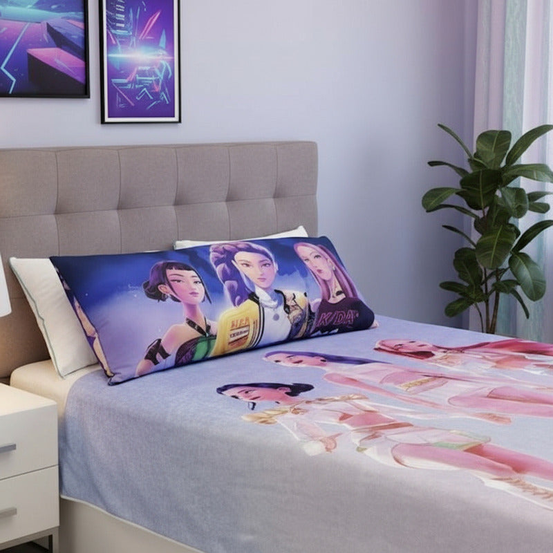 Almohada Providencia Super Jumbo K-pop Demon Hunters Lila