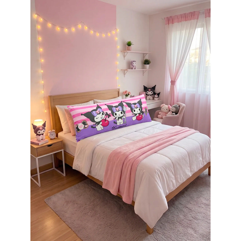 Almohada Providencia Super Jumbo Kuromi Rosa Rosa