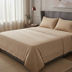 Juego De Sábanas Térmicas Polar Algodón Leonora Matrimonial Nude Beige Nude